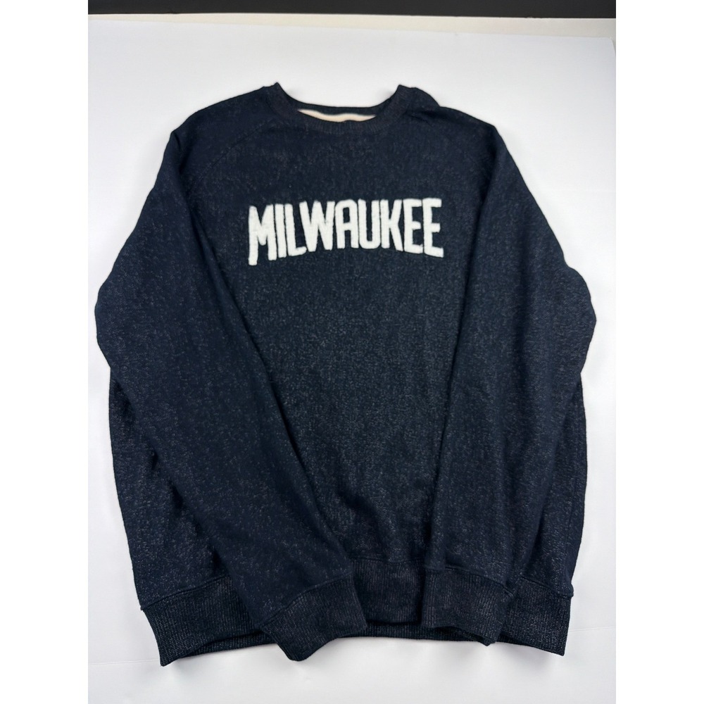 Artisans Milwaukee Sweatshirt Mens XL Navy Blue Marl Crewneck Fleece Pullover